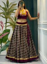 Cotton Black Festival Wear Digital Printed Lehenga Choli